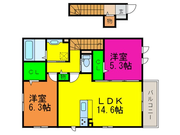 Palacio大野台の物件間取画像